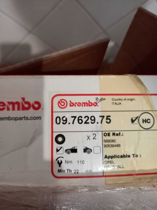 Диск тормозной передний BREMBO (Италия) 09.7629.75