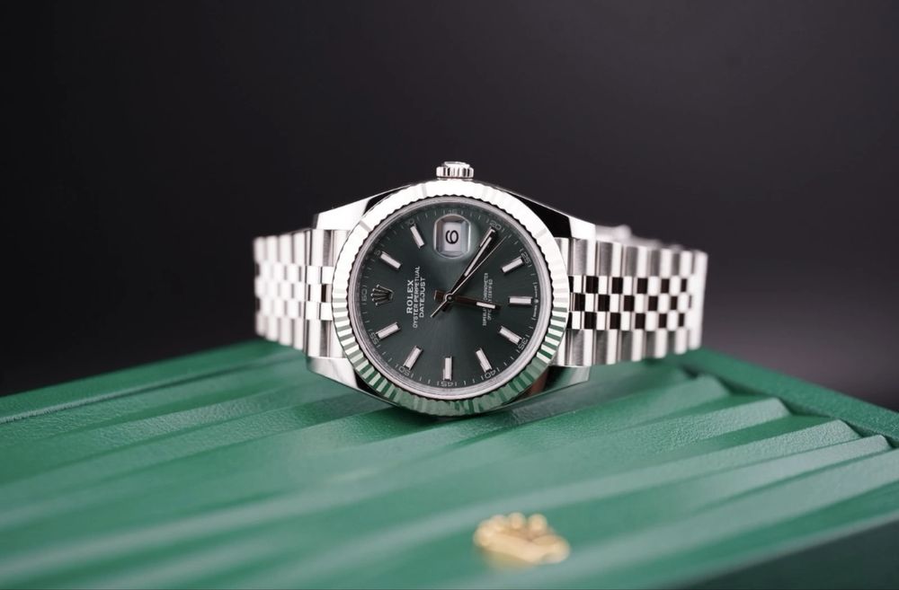 Rolex Datejust 41 мм, зелений циферблат, браслет Jubilee
