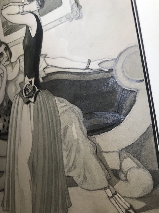 Desenho Emmérico Nunes pintura arte portuguesa 1925 aguarelado