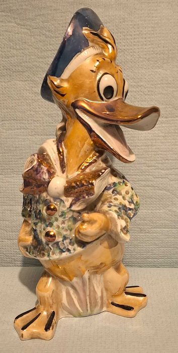 STEATYT Katowice. Figurka Donald. Stara Porcelanowa Lampka. PRL.