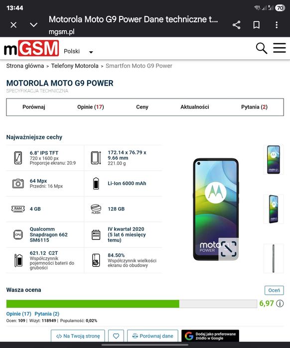 Motorola G9 Power