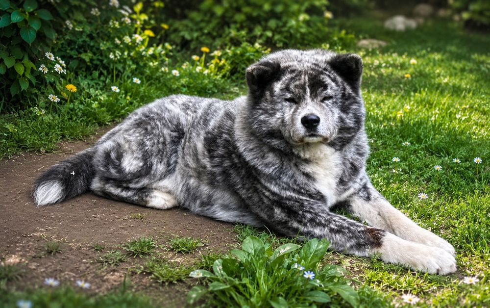 Akita , japońska Suczka czerwona