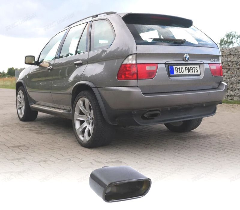 PONTEIRA DE ESCAPE UNIVERSAL EM INOX PRETO