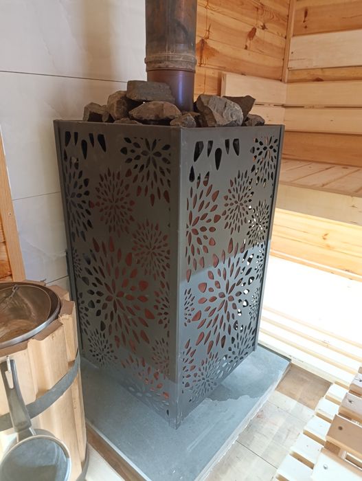 Piec do sauny, opalany drewnem, koza