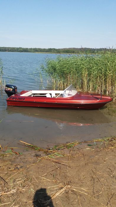 Sprzedam łódź motorową 380x155 + Silnik Evinrude 8KM 4T + Przyczepa