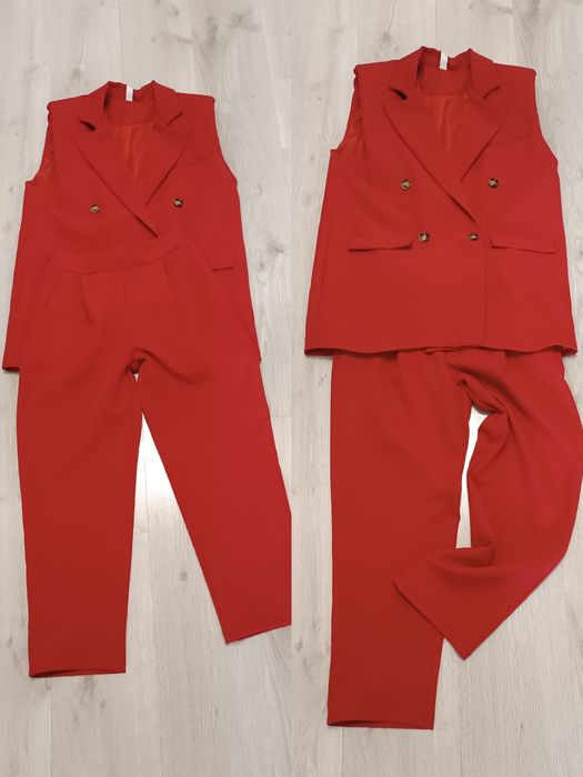 Garnitur damski uni na S M L kamizelka+ spodnie