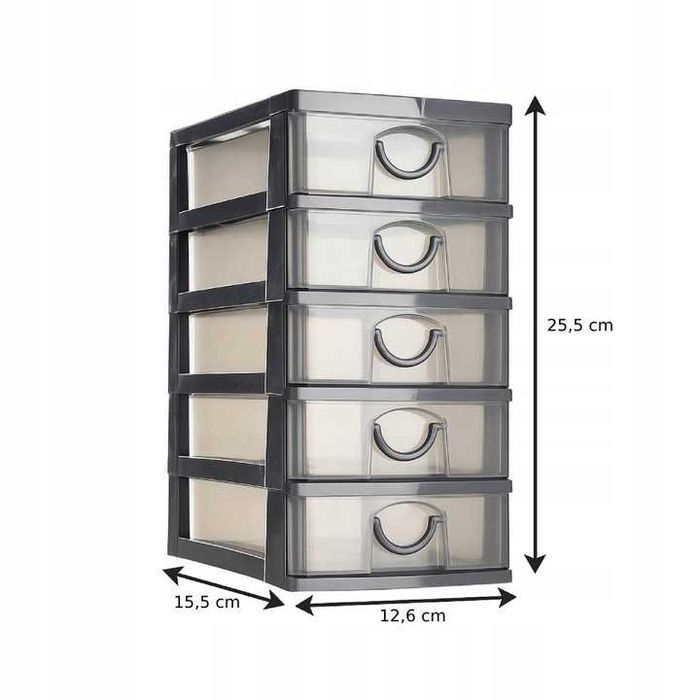 Organizer na drobiazgi z 5 szufladami 5five Simply Smart bezbarwny