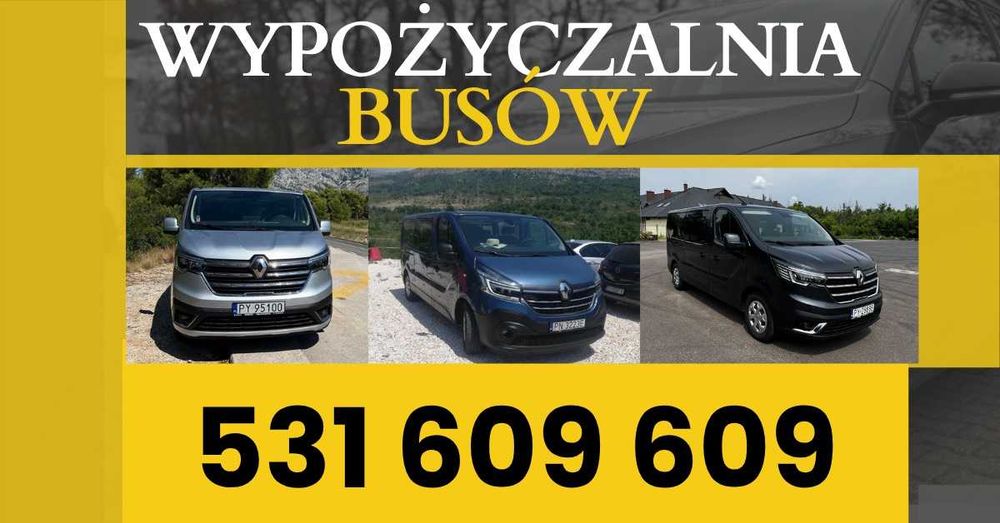 Wypożyczalnia Konin busy 9-cio osobowe. Wynajem Samochodu Busa