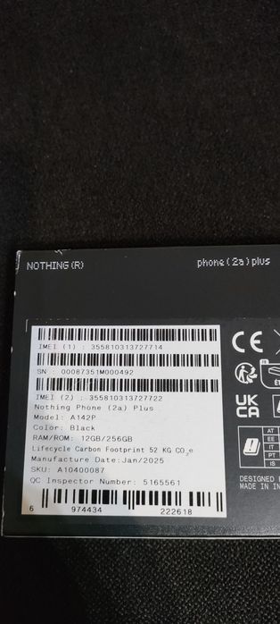 Nothing phone 2a plus  12/256 black