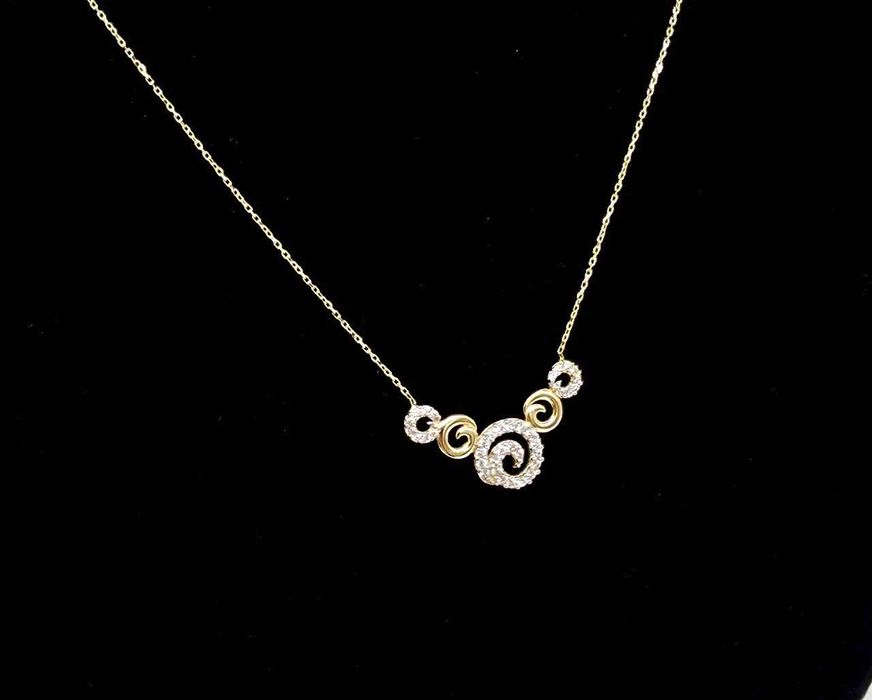 Złoty naszyjnik z dekoracyjnym elementem 585 GOLD MONEY