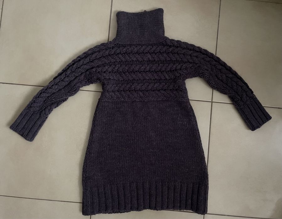 Benetton welniany rozpinany sweter kardigan 122/128