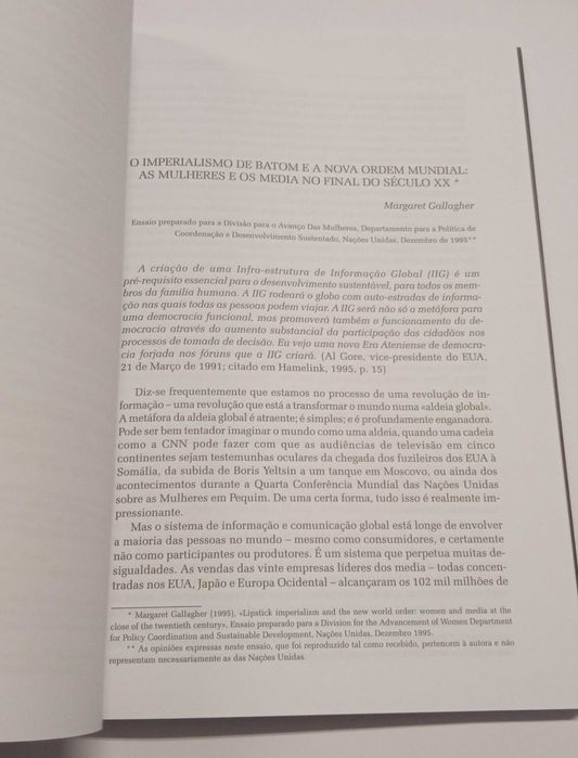 As mulheres e os media, de Maria João Silveirinha