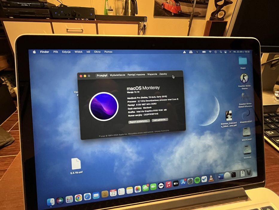 Macbook pro 13 cali Early 2015 bardzo ladny.
