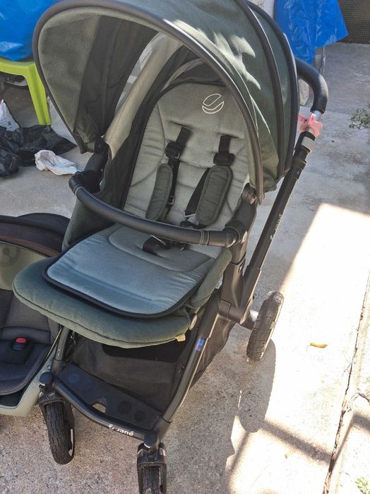 conjunto de alcofa, ovo e carrinho
