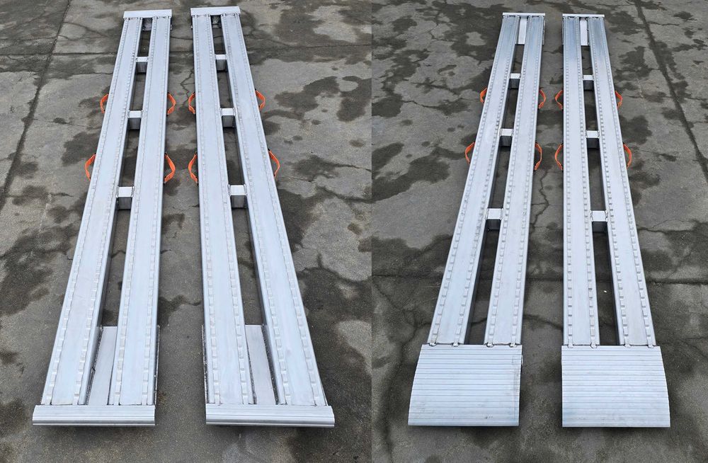 Najazdy aluminiowe PROFESSIONAL 2000x380x90mm mocowanie na płetwę 7ton