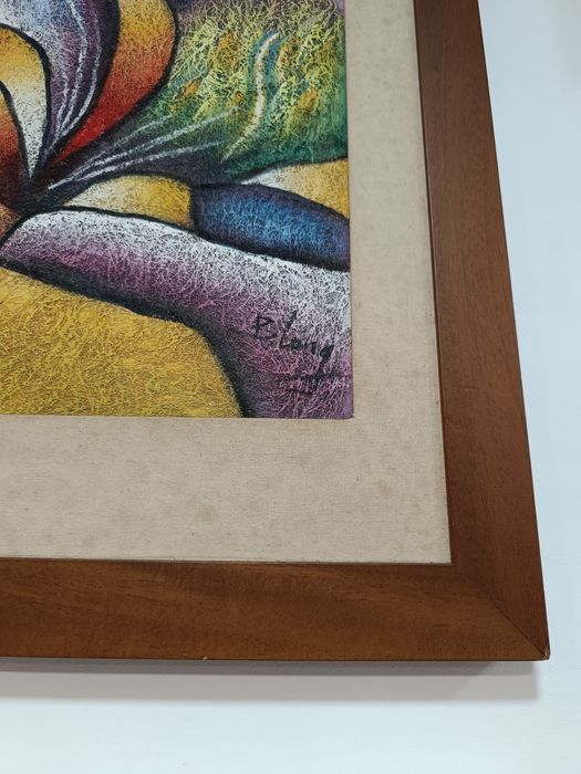 Pintura abstracta de relevos