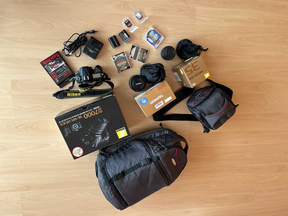 Conjunto de Fotografia (com máquina Nikon D7000 e lentes várias)