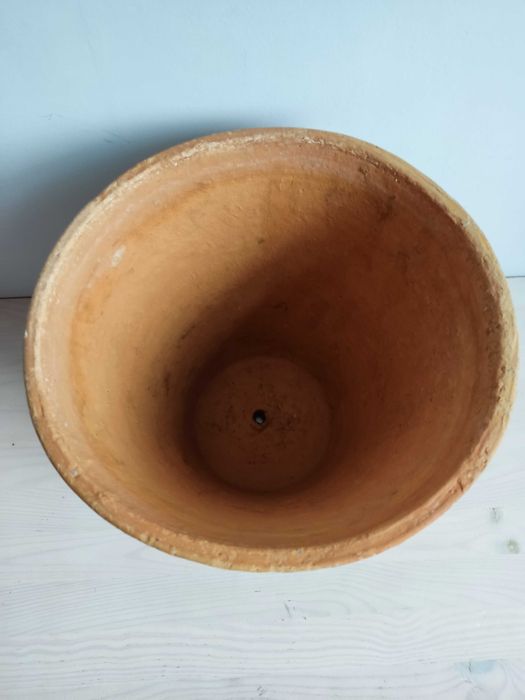 Stara donica gliniana ceramiczna fi 28 cm