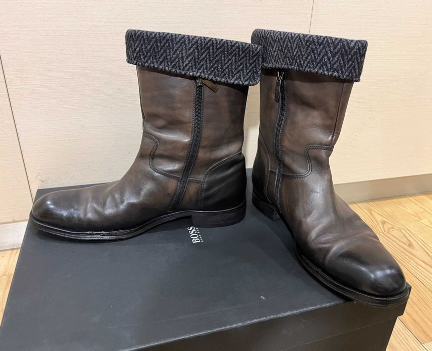 BOSS piękne kozaki męskie 44