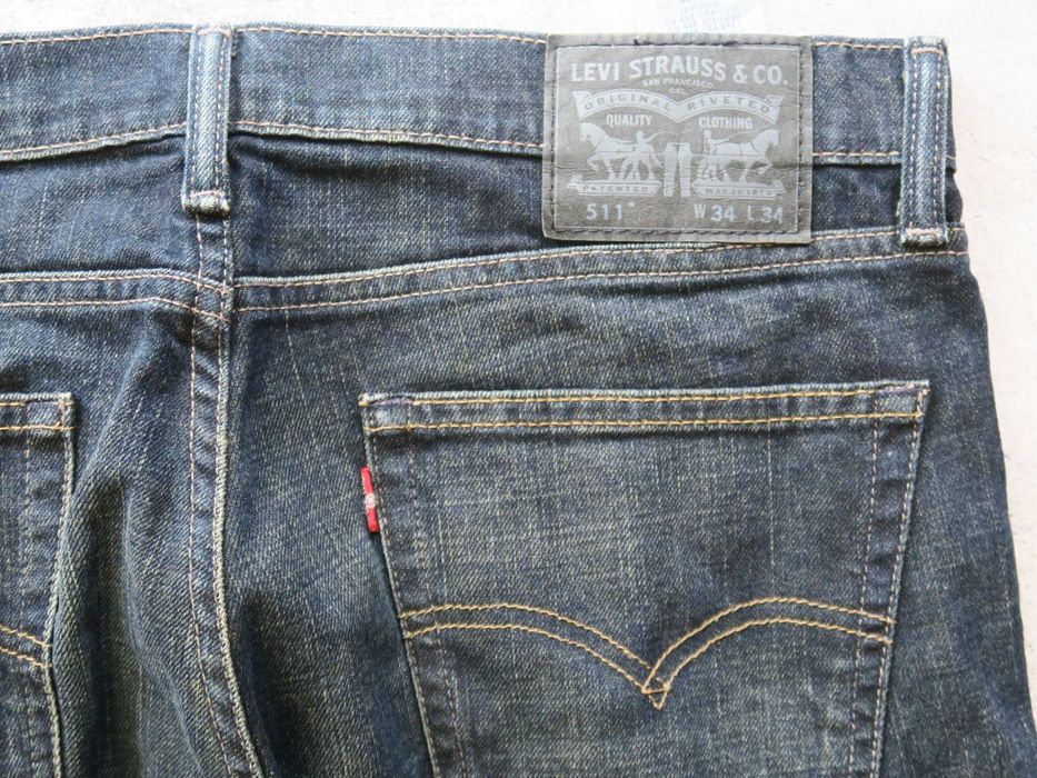 Levi's 511 spodnie jeansy proste 34/34