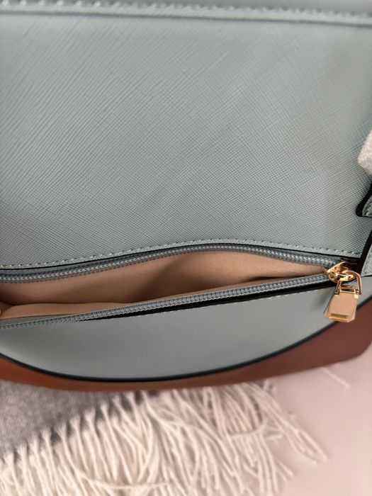 Mala / Shooper azul e castanha