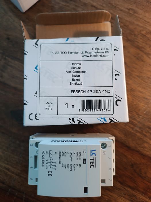 Stycznik 400v 25a