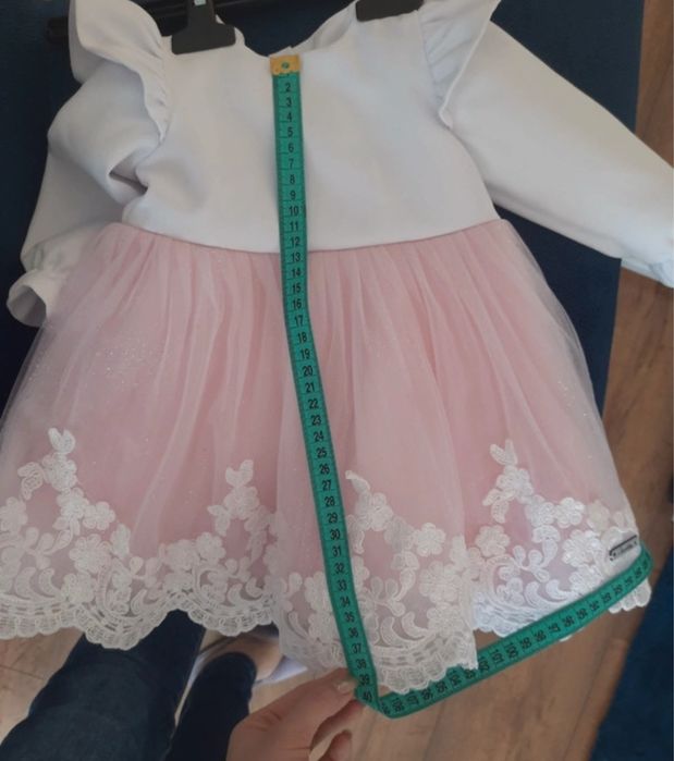 Ubranko komplet sukienka do chrztu dla dziewczynki