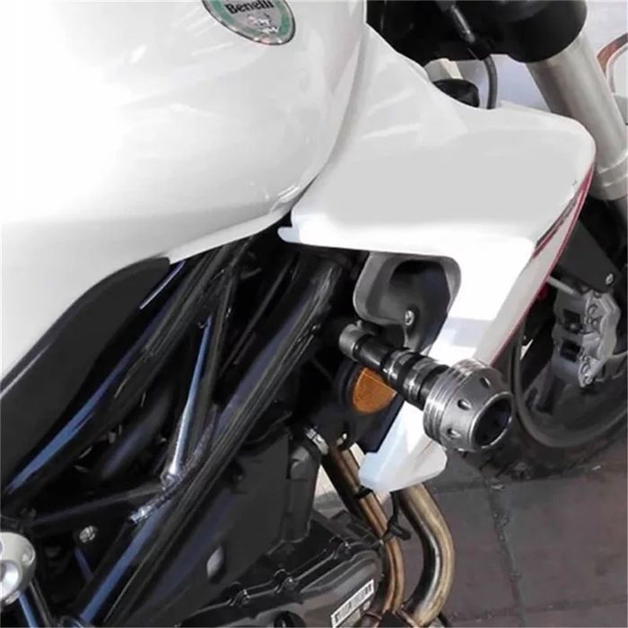 Par cogumelos alumínio proteção borracha M8 modelo #2 moto cafe racer