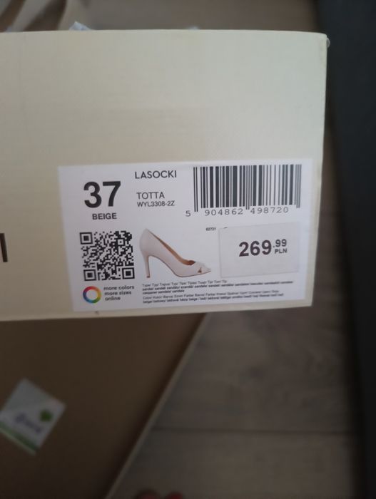 Buty Lasocki rozm. 37, beż, nowe