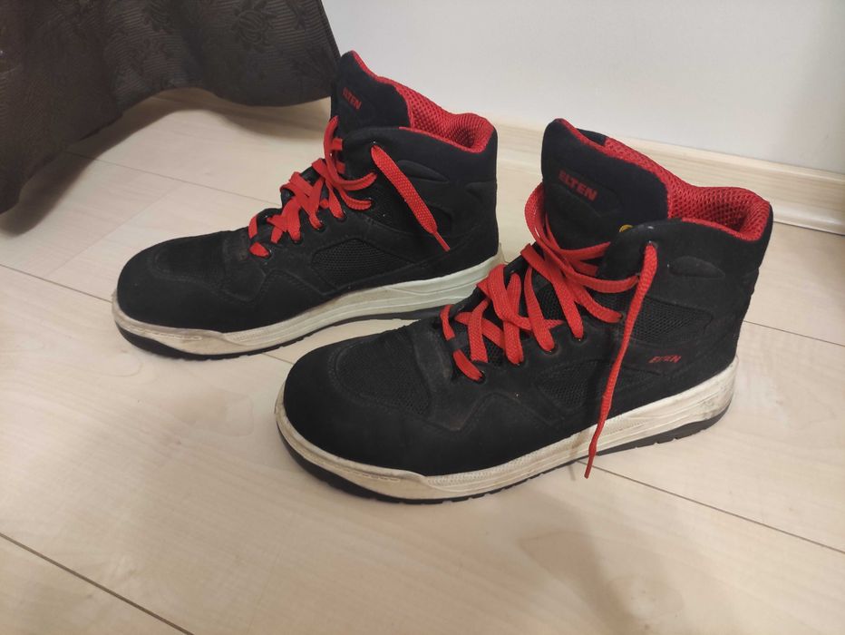 Męskie bezpieczne buty robocze Elten Lakers Black Mid r.43 S1P SRC