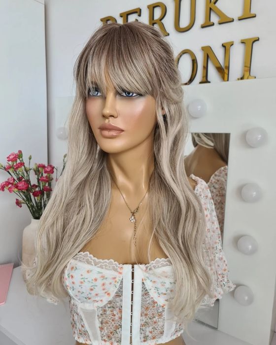 Peruka popielaty blond