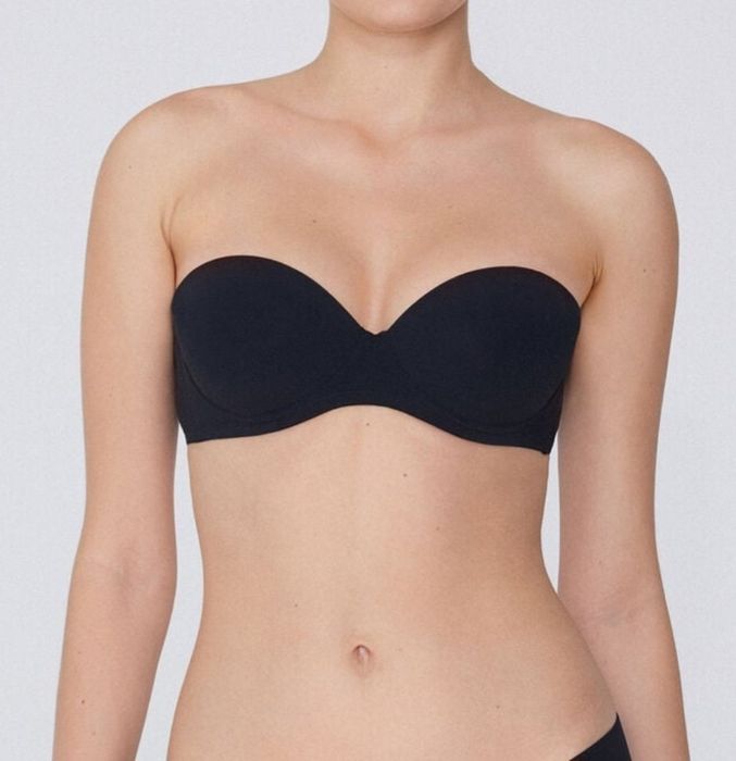 Nowy czarny biustonosz opaska Tezenis Madrid