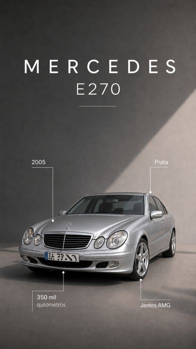 Mercedes-Benz Classe E 270 CDI Executive II Aut. (2005) – Potência, Conforto e Fiabilidade