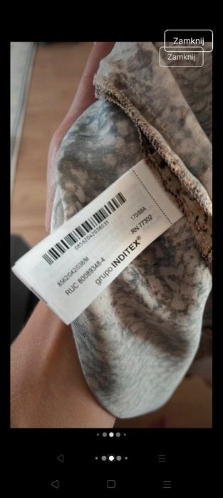 Sukienka Zara odkryte plecy