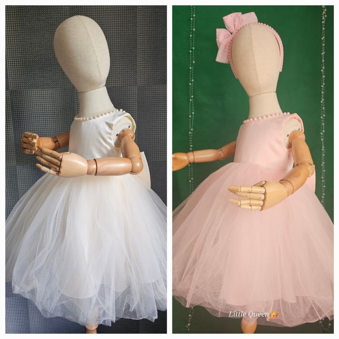 Дитяча дуже гарна пишна рожева молочна сукня 9м рочок 1 рік 2 3 4 5 6