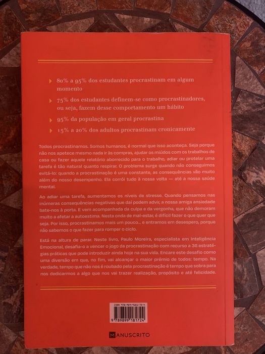 Livro "Vencer a Procrastinação" de Paulo Moreira
