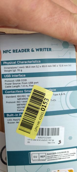 Зчитувач смарт-карт NFC RFID