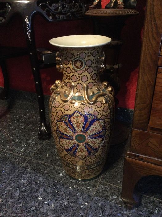 Grande Jarrão em porcelana chinesa 64 cm altura antigo