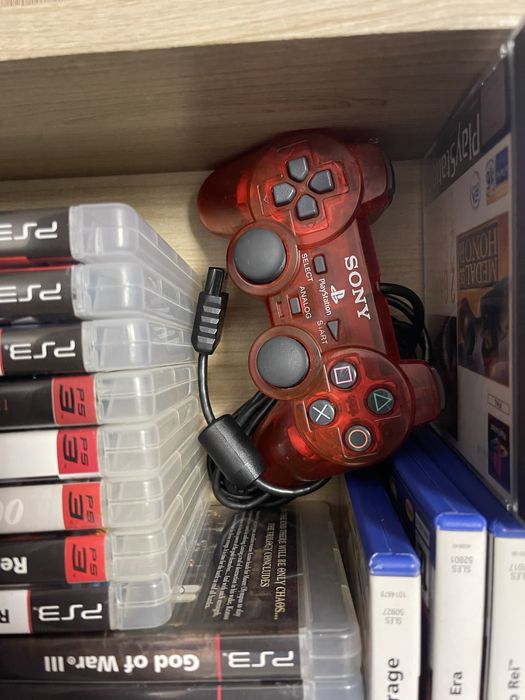 Comando ps2 original vermelho/transparente como novo