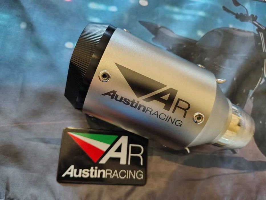 Austin racing GP1R - cinza - ponteira panela de escape moto- 51mm