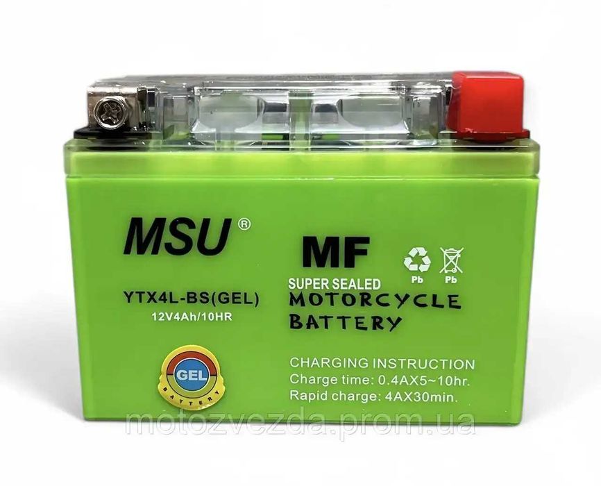 Аккумулятор 12В 4А/10HR (12N7BL-BS) гелевый "MotoTech".