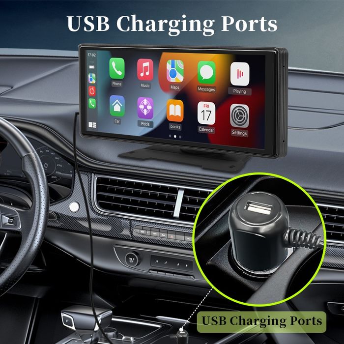 Автомобильный Монитор с Carplay и Android Auto  Дисплей 10"