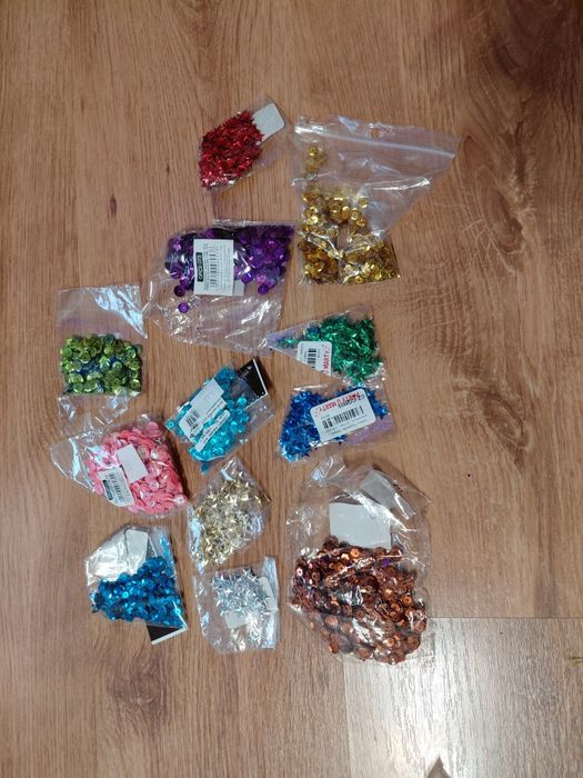 Zestaw do prac plastycznych kreatywnych patyczki druciki diy cekiny ws