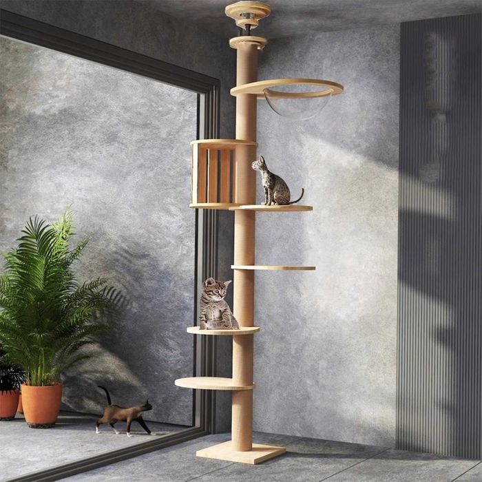 Drapak sufitowy dla kota 240-280 cm regulowany 100% sizal solidny