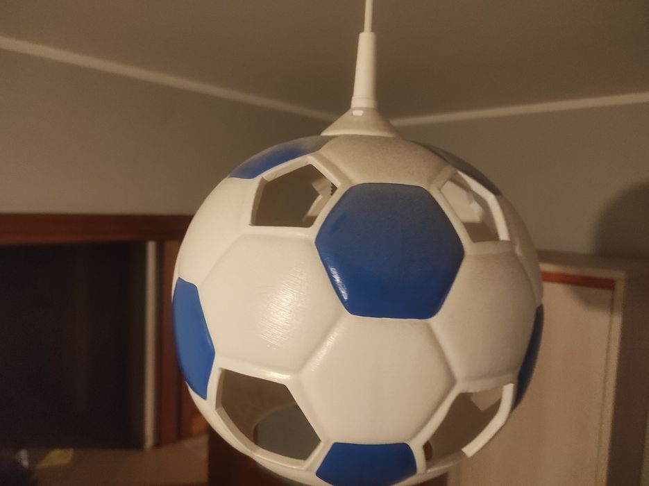 Lampa sufitowa piłka nożna niebieska porcelana