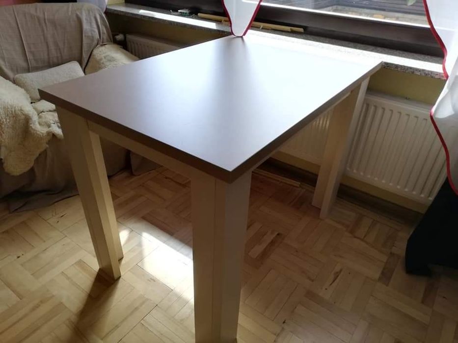 Stół wysoki, pod hokery - jasny beż