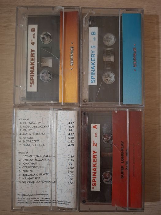 Zestaw 4 kaset Spinakery szanty