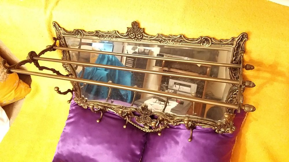 cabide ou bengaleiro com espelho vintage 2