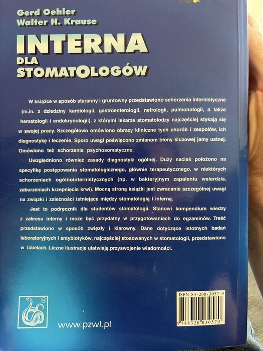 Interna dla stomatologów - Oehler i Krause
