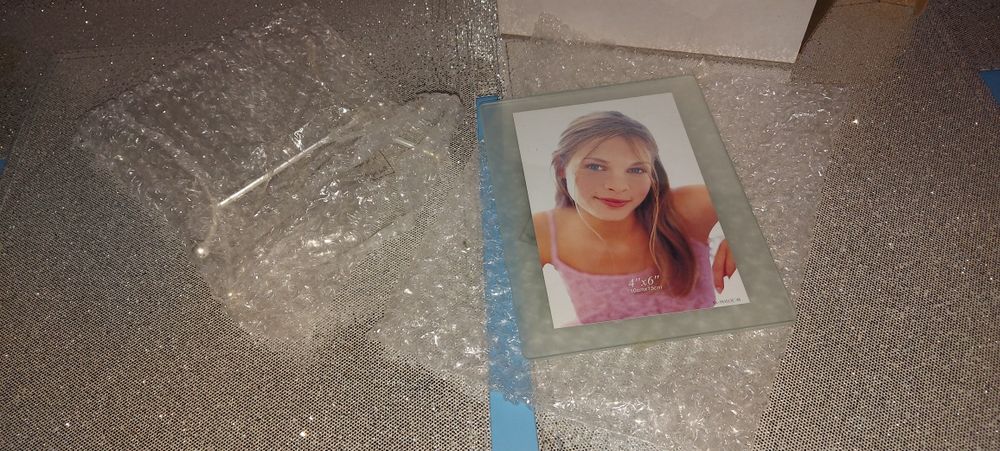 Stojąca NOWA nowoczesna ramka 14x18 na zdjęcie 10x15 szkło hartowane